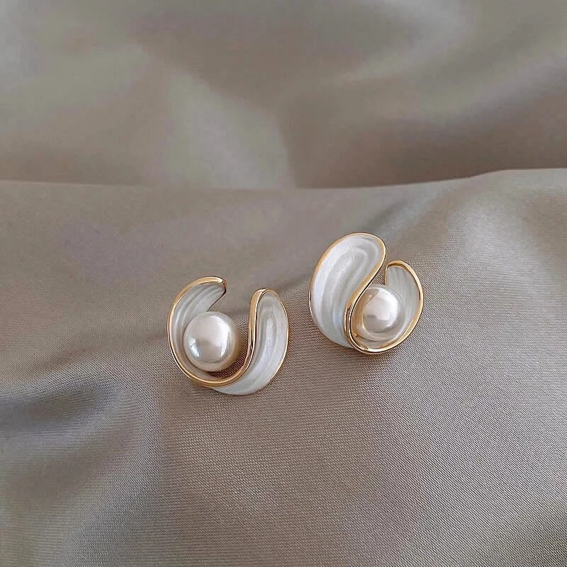 Classic Pearl Stud Earrings