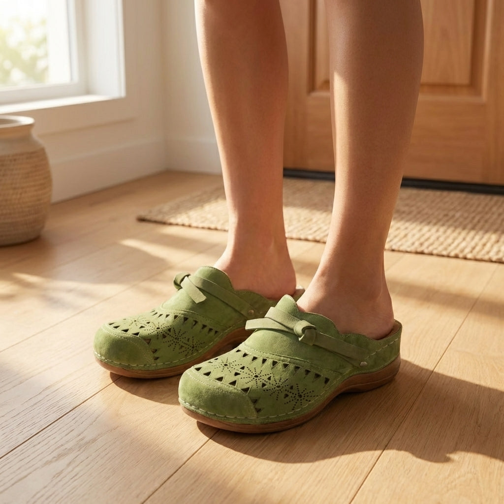 Patricia | Bow Hollow Out Flat Mules