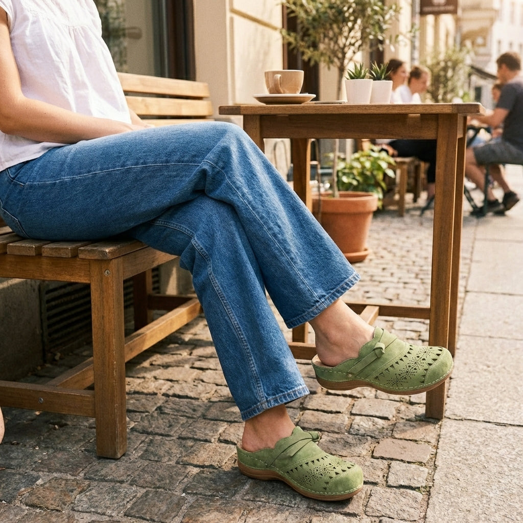 Patricia | Bow Hollow Out Flat Mules