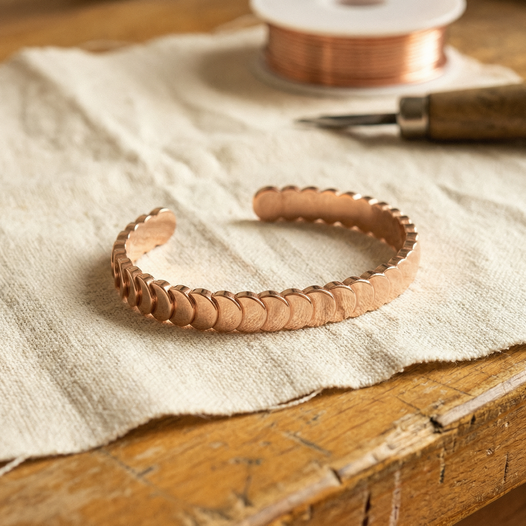 Shingle Copper Bracelet