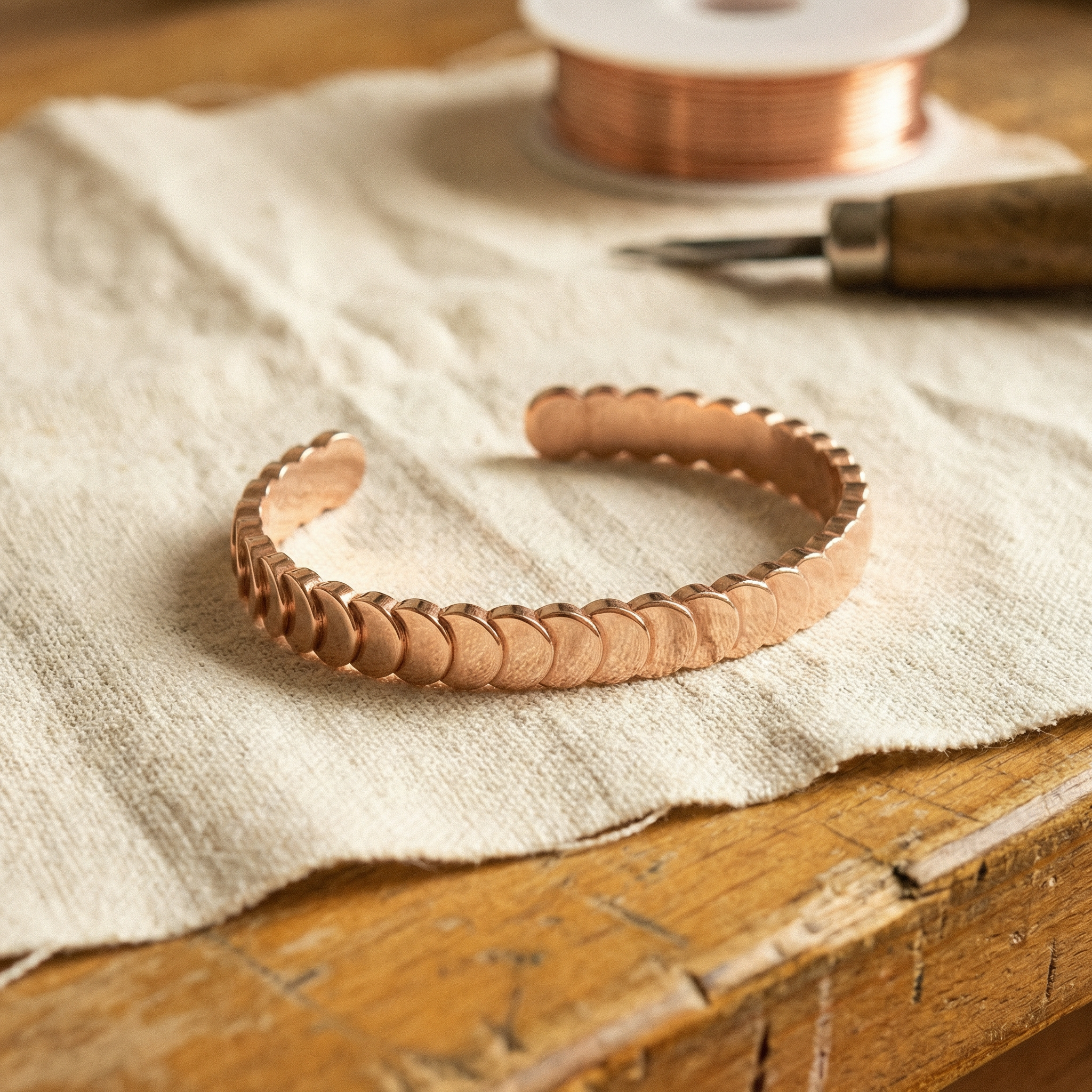 Shingle Copper Bracelet