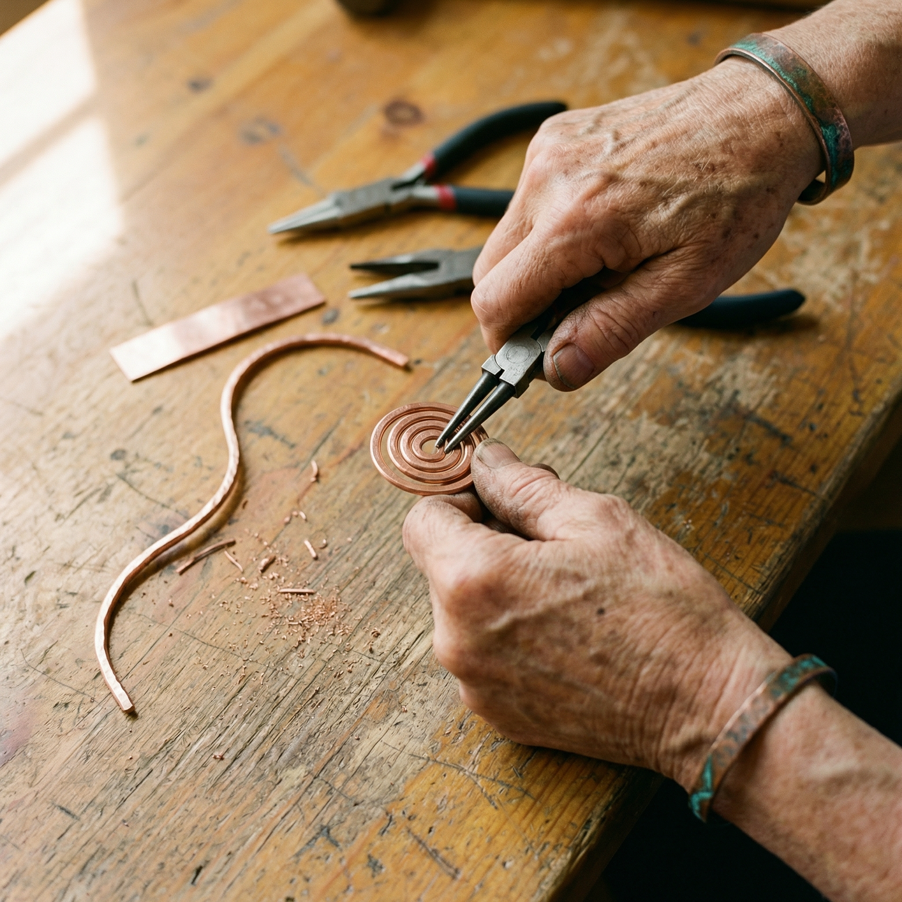 Gyre Copper Bracelet