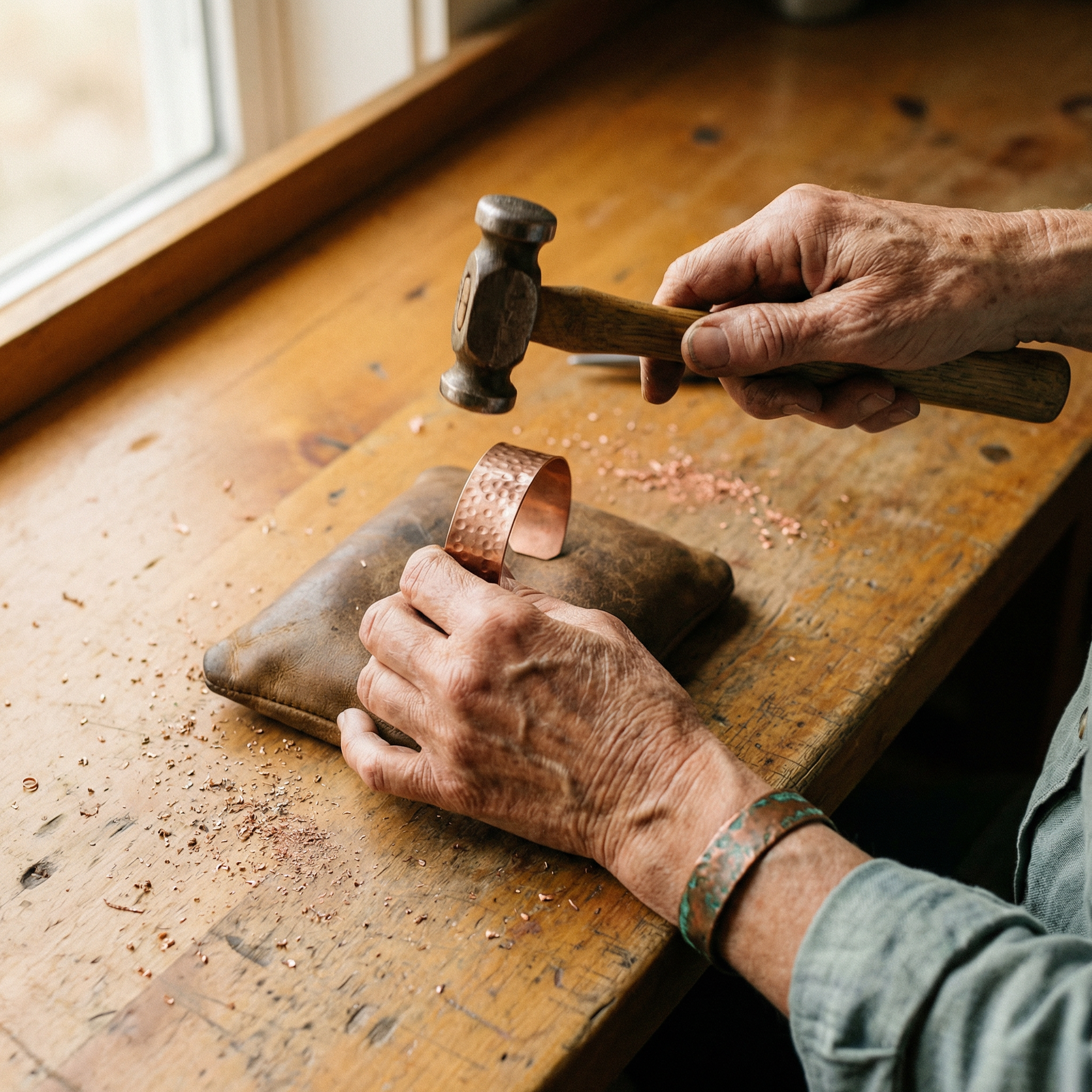 Crater Copper Bracelet