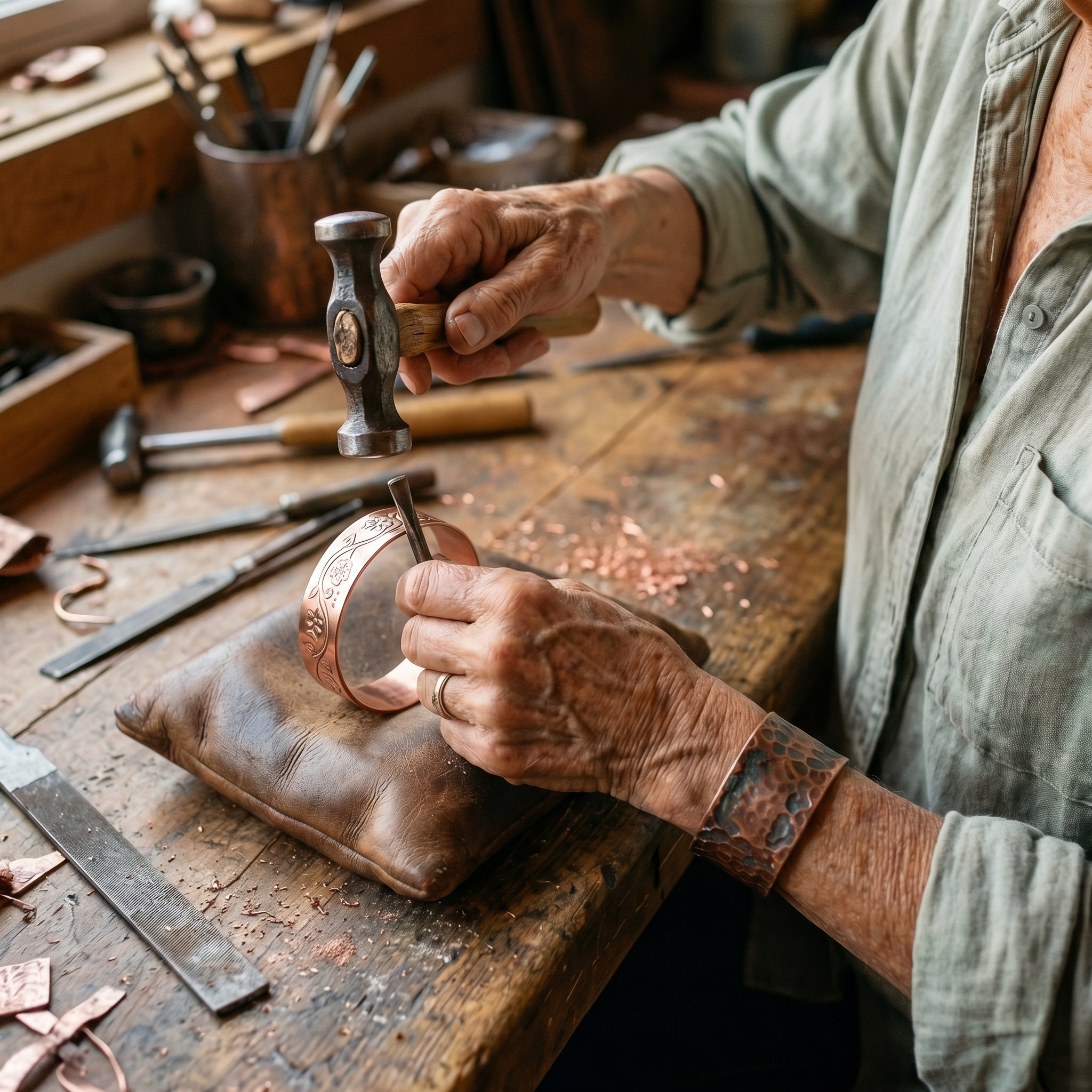 Festoon Copper Bracelet