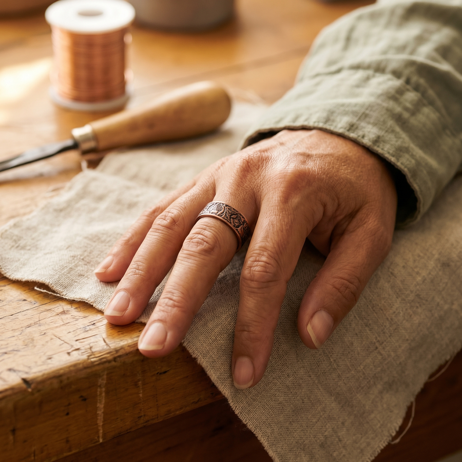 Marigold Copper Ring