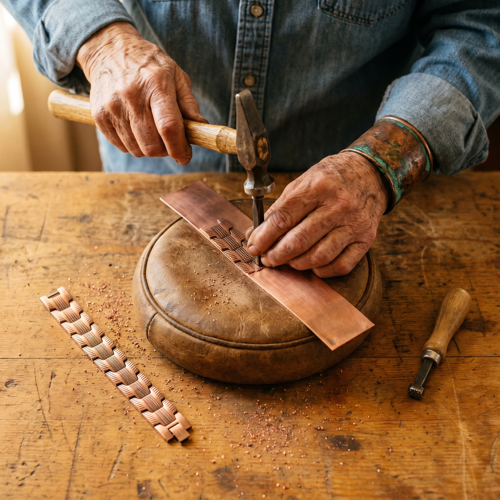 Crag Men's Copper Bracelet
