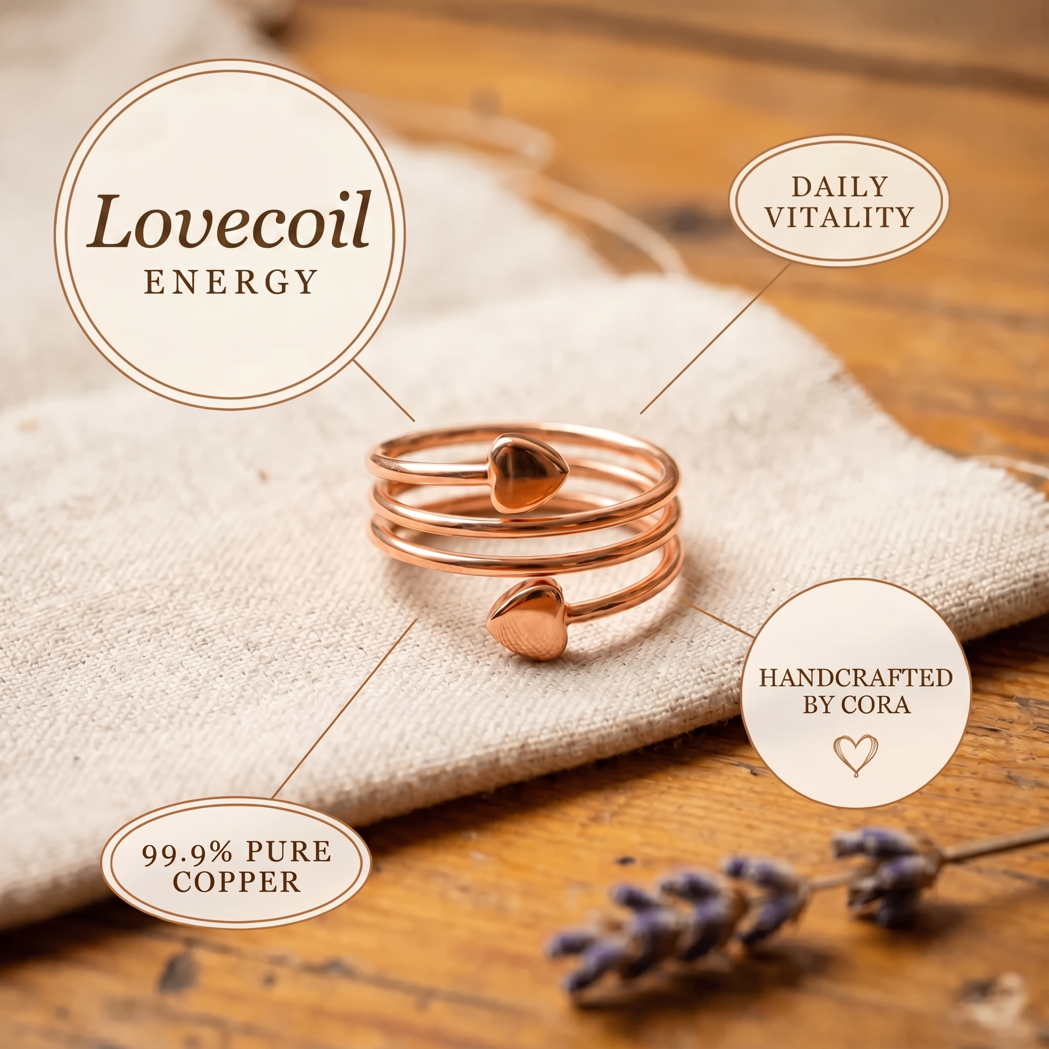 Lovecoil Copper Ring