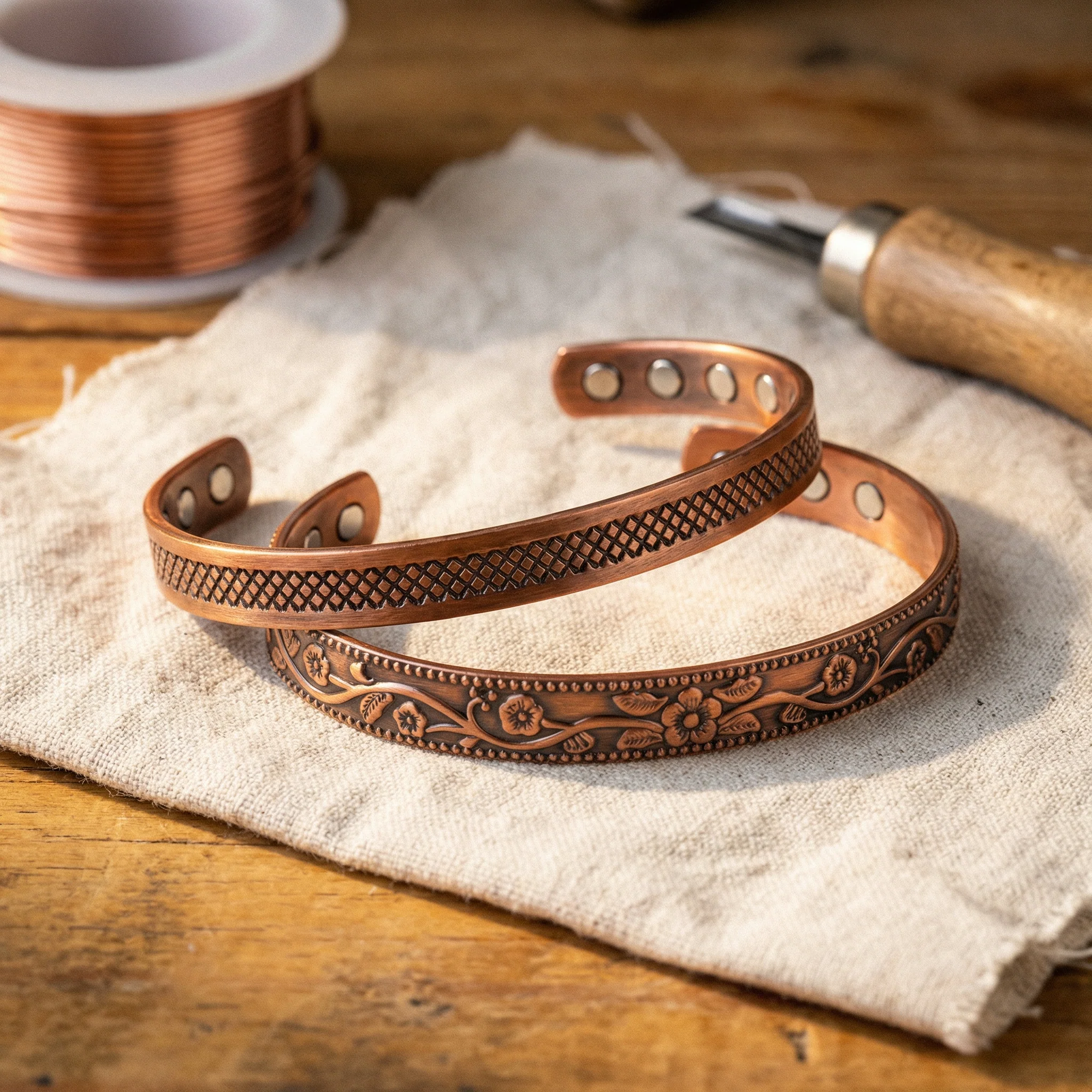 Anvil Copper Bracelet