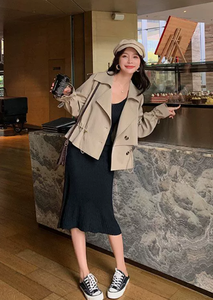 Lena | Chic Short Trench Coat for Effortless Style