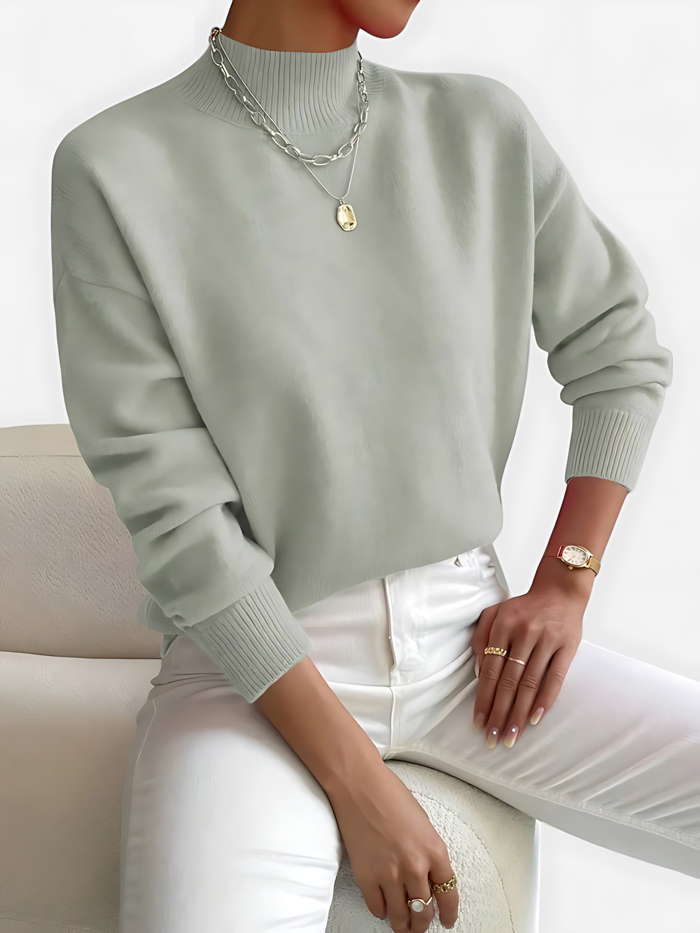 June – Crew Neck Knit Sweater