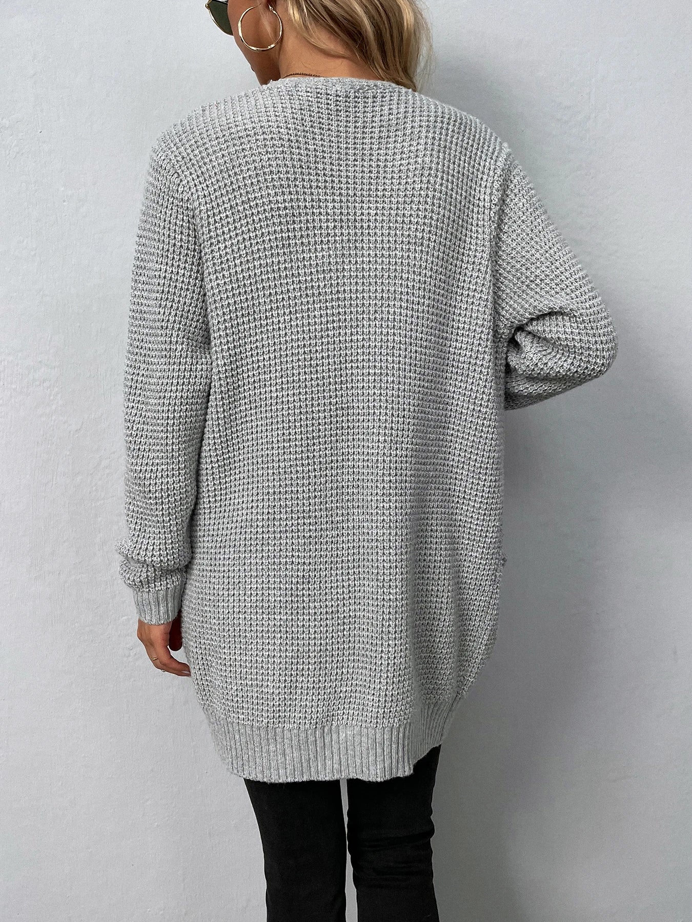 Nancy - Chunky Knit Pocket Women's Cardigan