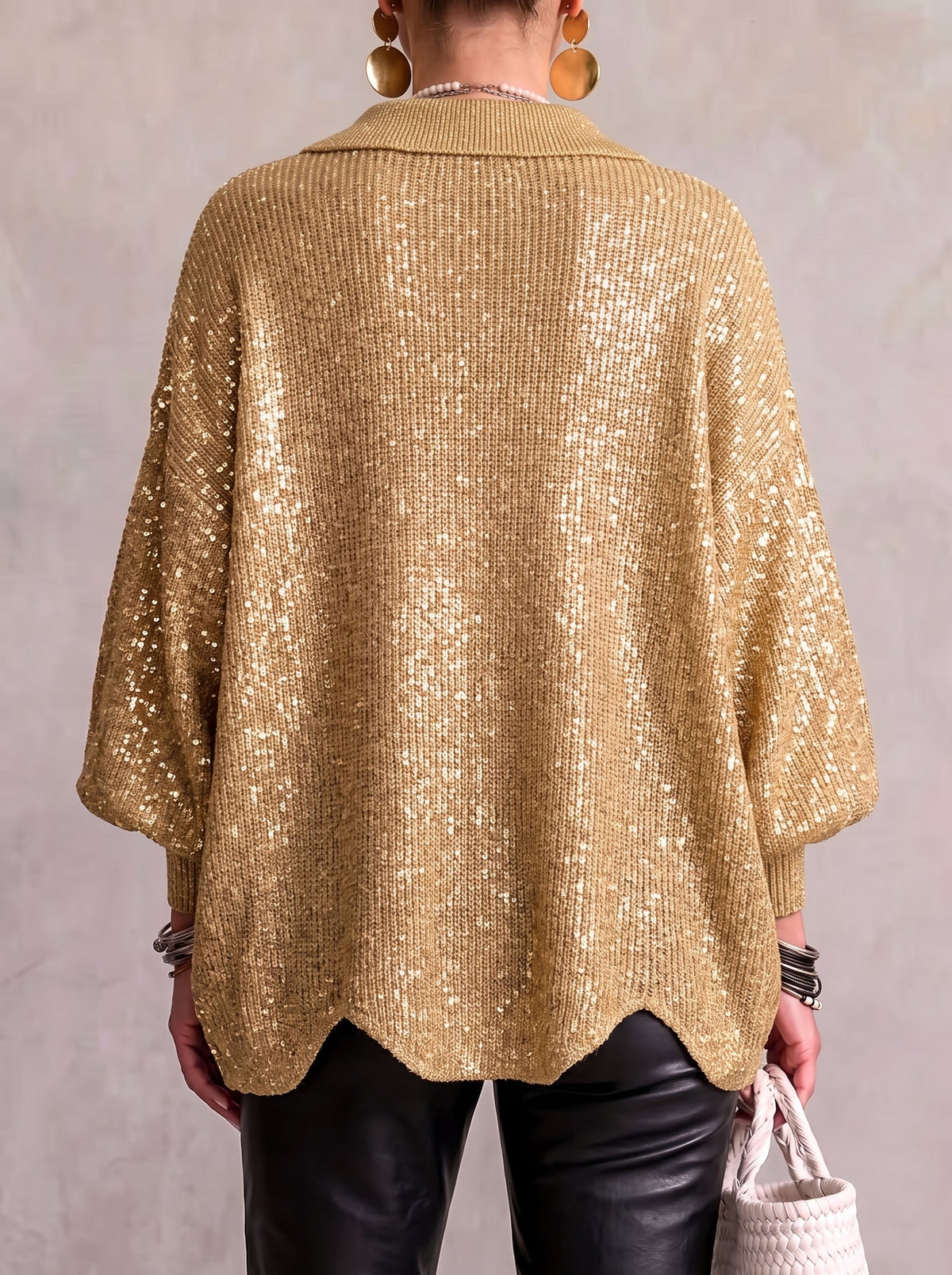 ISADORA | RELAXED COLLARED CARDIGAN WITH STATEMENT BUTTONS