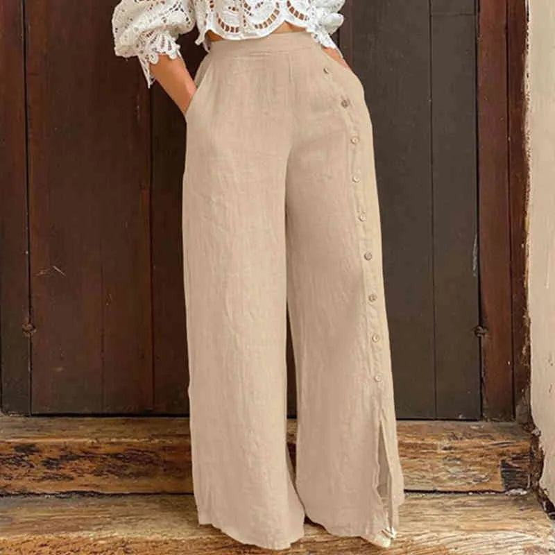 Hannah™ | Soft Plus Size Wide Leg Casual Pants