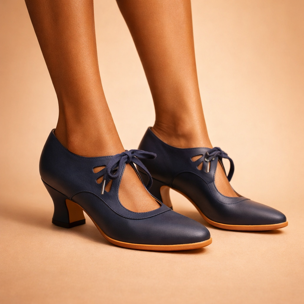 TALIA | ELEGANT LACE-UP LEATHER HEELS