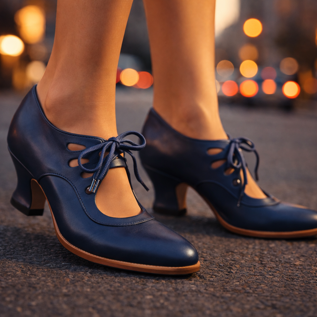 TALIA | ELEGANT LACE-UP LEATHER HEELS