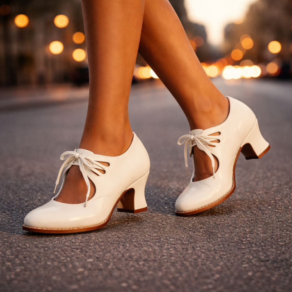 TALIA | ELEGANT LACE-UP LEATHER HEELS