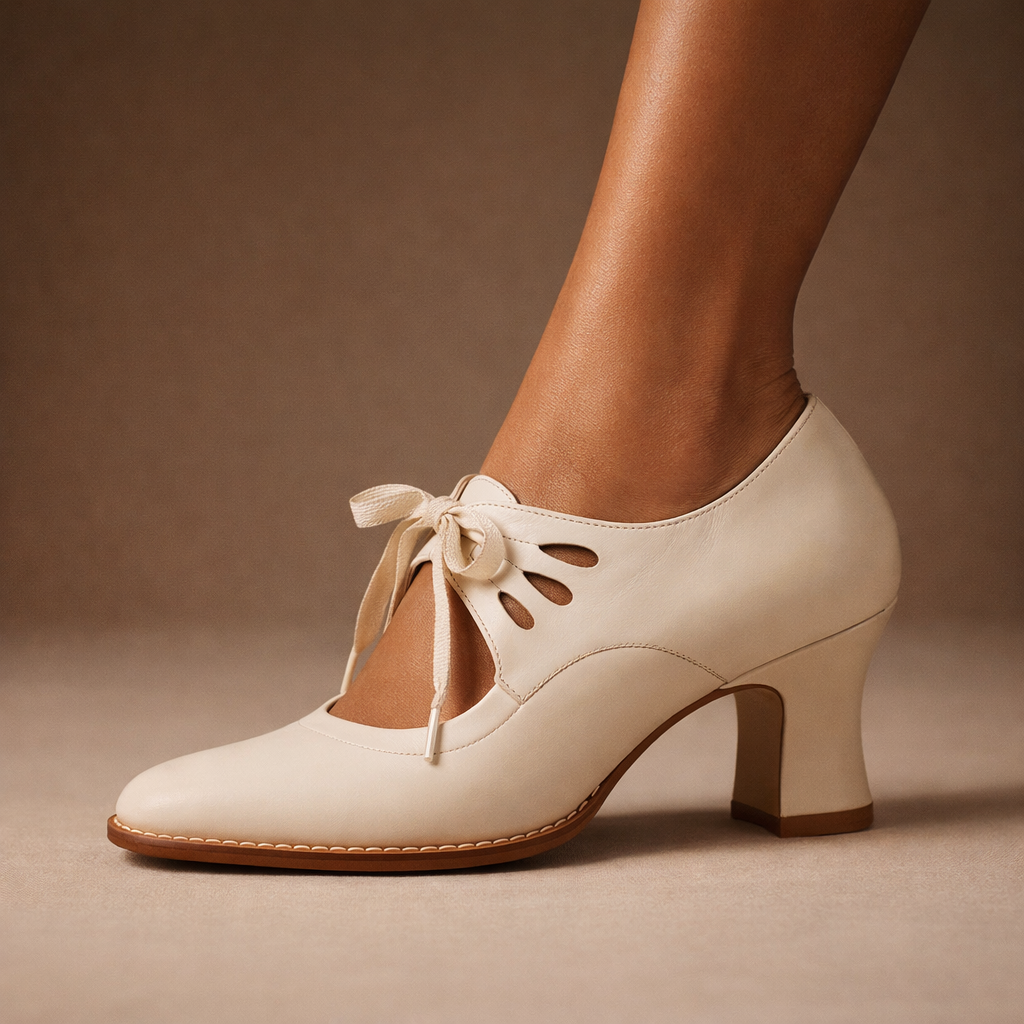 TALIA | ELEGANT LACE-UP LEATHER HEELS