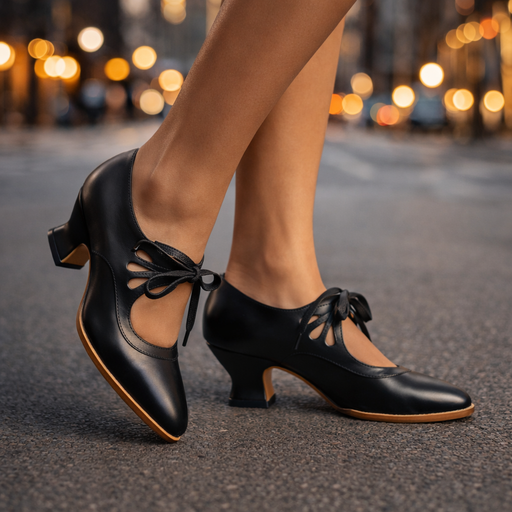 TALIA | ELEGANT LACE-UP LEATHER HEELS
