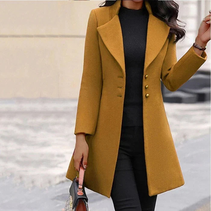 Clara | Stylish Button-Closure Trench Coat