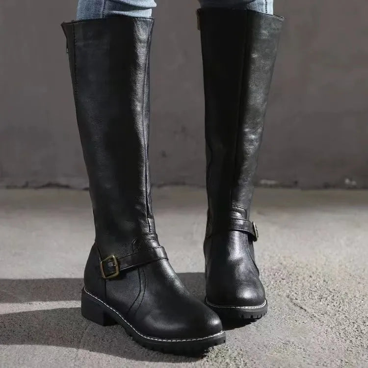 MARIELLE | SUPPORTIVE ORTHOPEDIC LEATHER BUCKLE BOOTS